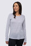 Macpac Women's Ella 180 Merino Long Sleeve T-Shirt, Cosmic Sky/Odyssey Stripe, hi-res