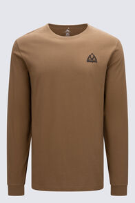 Macpac Men's Vintage Embroidered Fairtrade Organic Cotton Long Sleeve T-Shirt, Kangaroo, hi-res