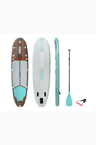 Tahwalhi Whitehaven Sands Inflatable Stand-Up Paddle Board 10ft 6in, Wood/Turquoise, hi-res