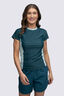 Macpac Women's Short Sleeve Rash Top, Deep Teal/Icy Morn, hi-res
