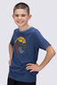 Macpac Kids' Abstract Nature Fairtrade Organic Cotton Short Sleeve T-Shirt, Oceana, hi-res