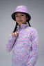 Macpac Kids' Ruru Fleece Pullover, African Violet Valley Print, hi-res
