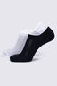 Macpac No-Show Sock &mdash; 2 Pack, Black/White, hi-res