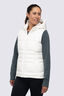 Macpac Women's Aurora Hooded Down Vest, Tofu, hi-res