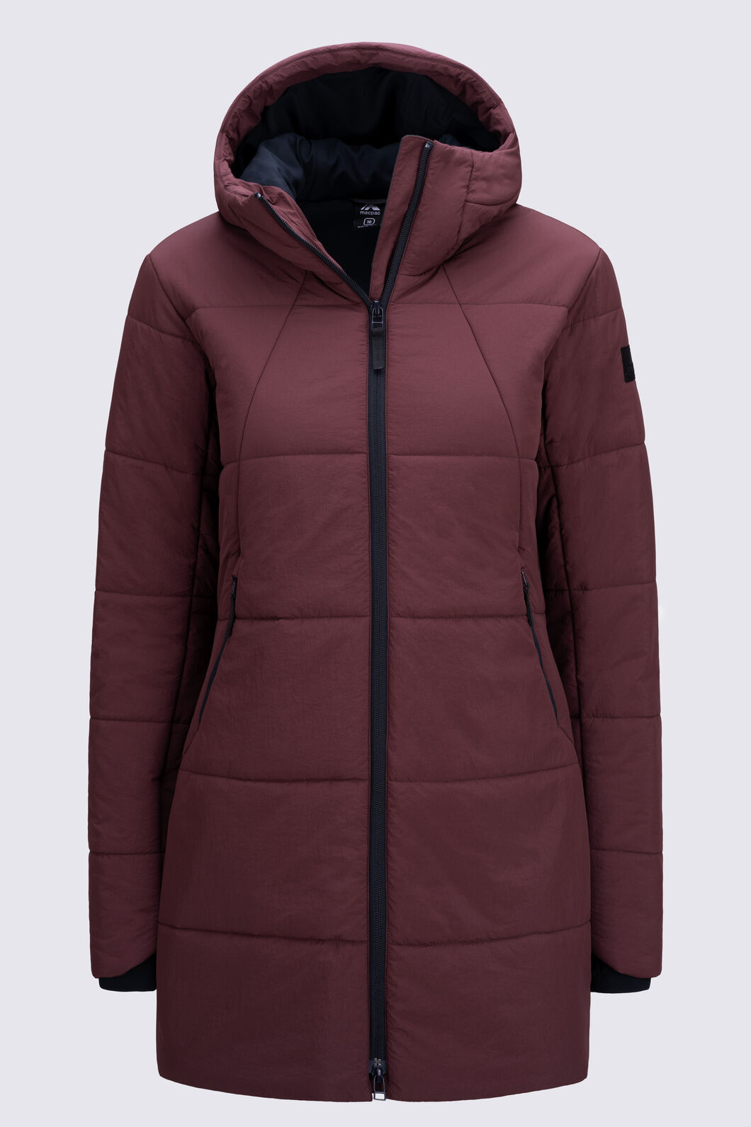 Macpac Women's Odyssey Hooded Insulated Coat, Decadent Chocolate, hi-res