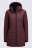 Macpac Women's Odyssey Hooded Insulated Coat, Decadent Chocolate, hi-res