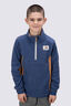 Macpac Kids' Heritage Fleece Pullover, Oceana/Bone Brown/Pelican, hi-res
