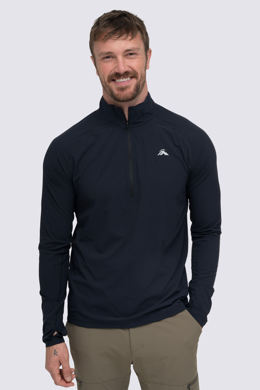 Macpac Men's Ambrose Pullover, Black, hi-res