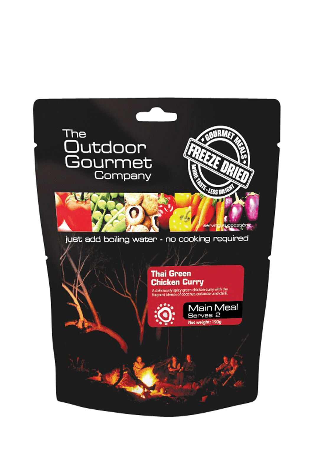 The Outdoor Gourmet Company Thai Green Chicken Curry —190 g, None, hi-res