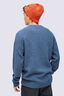 Macpac Men's Hearth Merino Long Sleeve Crew, Blue Marle, hi-res