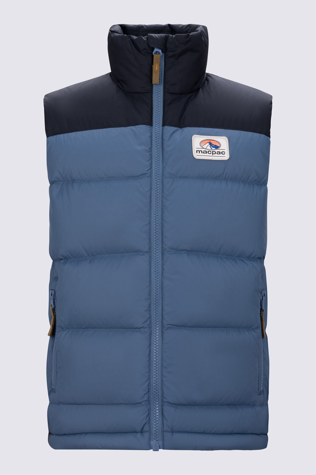 Macpac Kids' Halo Down Vest, Black/Bering Sea, hi-res