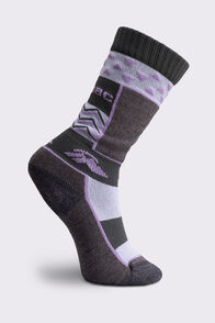 Macpac Kids' Tech Ski Sock, Wisteria/Nine Iron, hi-res