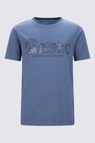 Macpac Kids' Explorer Fairtrade Organic Cotton Short Sleeve T-Shirt, Bering Sea, hi-res