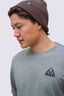 Macpac Men's Vintage Embroidered Fairtrade Organic Cotton Long Sleeve T-Shirt, Grey Marle, hi-res