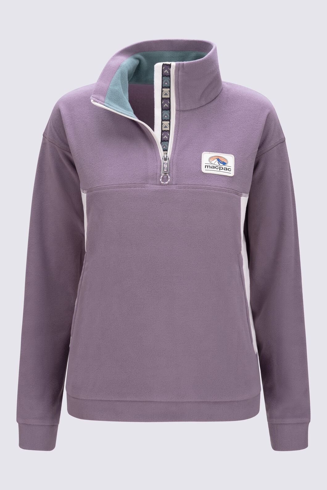 Macpac Women&rsquo;s Heritage Fleece Pullover, Arctic Dusk/Moonbeam, hi-res