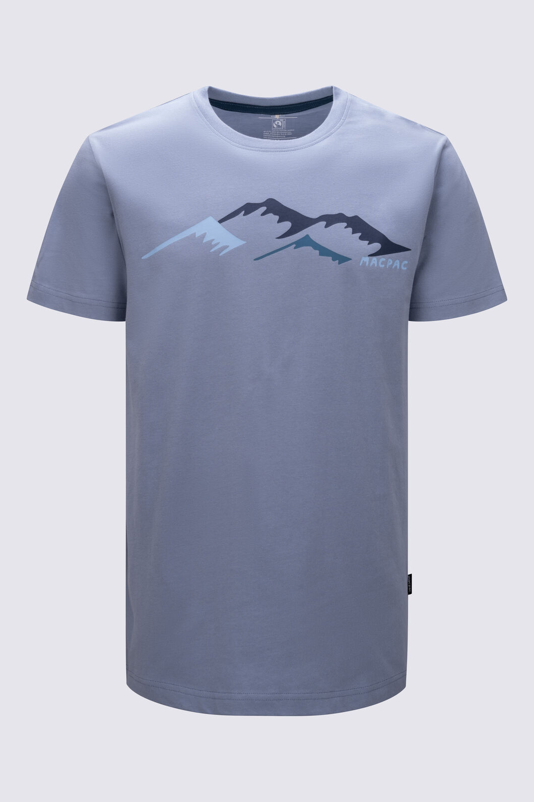 Macpac Men&rsquo;s McIntyre Mountains Fairtrade Organic Cotton Short Sleeve T-Shirt, Tradewinds, hi-res