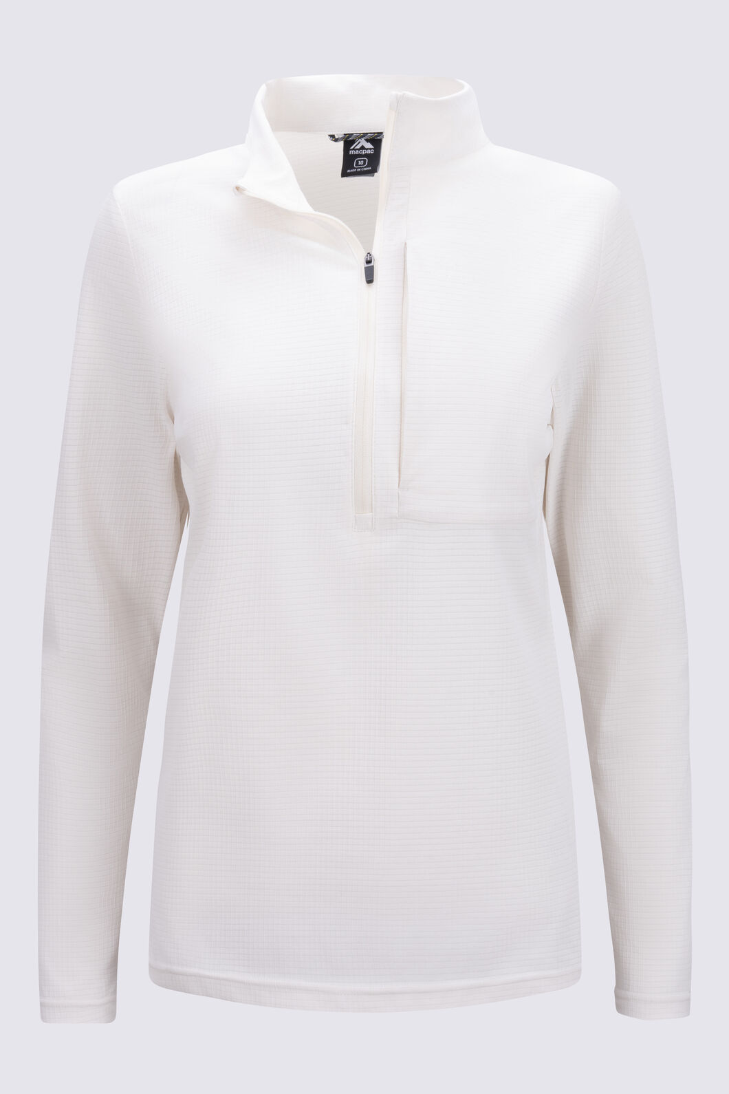 Macpac Women&rsquo;s Stash-It 1/4-Zip Top, Coconut Milk, hi-res