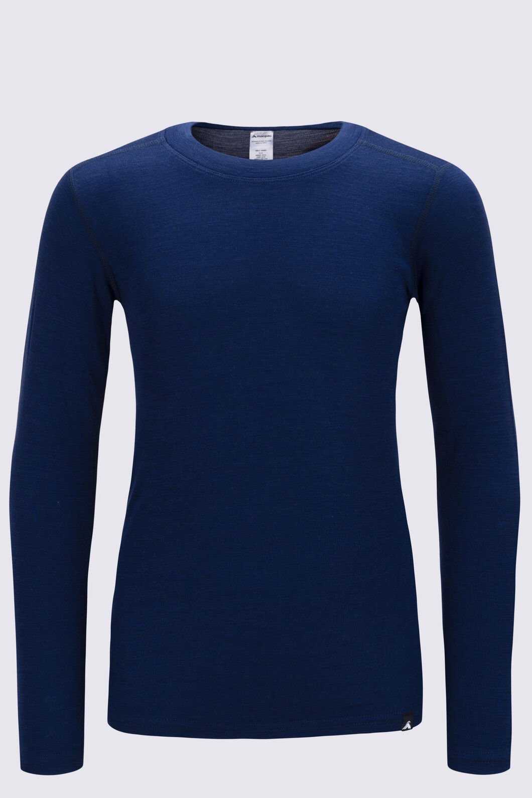 Macpac Kids' 220 Merino Long Sleeve Top, Naval Academy, hi-res