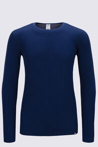 Macpac Kids' 220 Merino Long Sleeve Top, Naval Academy, hi-res