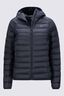 Macpac Women's Uber Light Hooded Down Jacket ♺, Black, hi-res