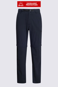 Macpac Men's Rockover Convertible Pants, Black, hi-res