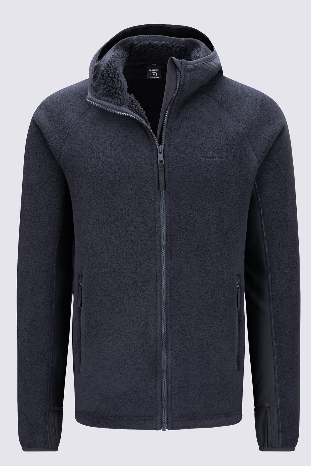 Macpac Men&rsquo;s Mountain Hooded Fleece Jacket, Black, hi-res