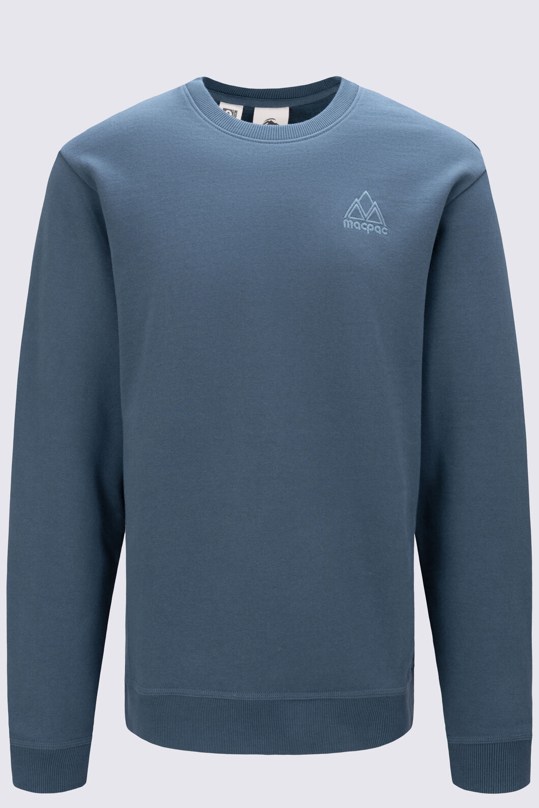 Macpac Men's Vintage Heavyweight Fairtrade Organic Crew, Dark Slate, hi-res