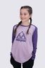 Macpac Kids' Vintage Fairtrade Organic Cotton Long Sleeve T-Shirt, Loganberry/Seafog, hi-res