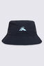 Macpac Winger Reversible Bucket Hat, Pool Blue Print/Black, hi-res