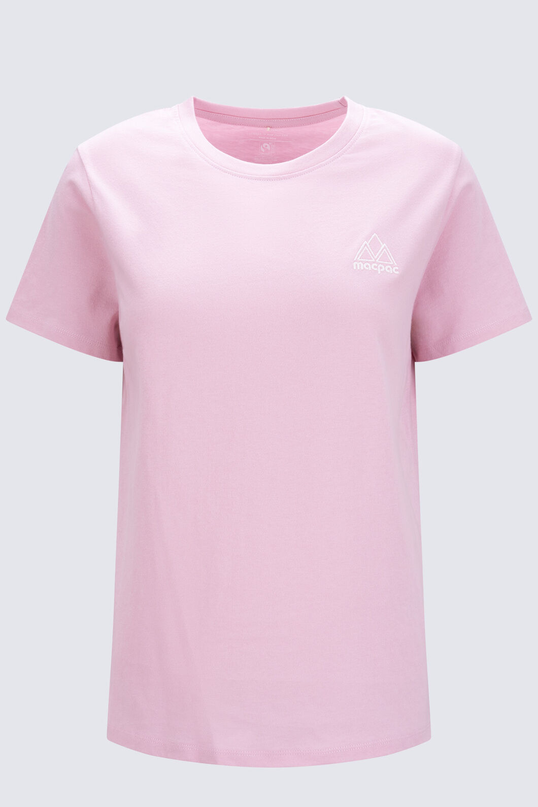 Macpac Women's Vintage Embroidered Fairtrade Organic Cotton T-Shirt, Pink Nectar, hi-res