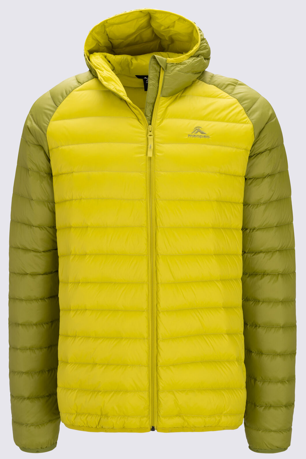 Macpac Men's Uber Light Hooded Down Jacket, Citronelle/Woodbine, hi-res