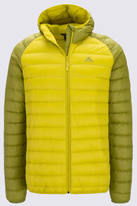 Macpac Men's Uber Hooded Down Jacket, Citronelle/Woodbine, hi-res