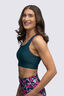 Macpac Women's Southshore Bikini Top, DeepTeal/Shatter Print, hi-res