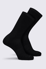 Macpac Everyday Crew Sock — 2 Pack, Black, hi-res