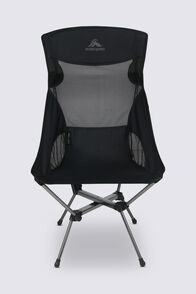 Macpac Lightweight High-Back Chair V2, Black/Black, hi-res