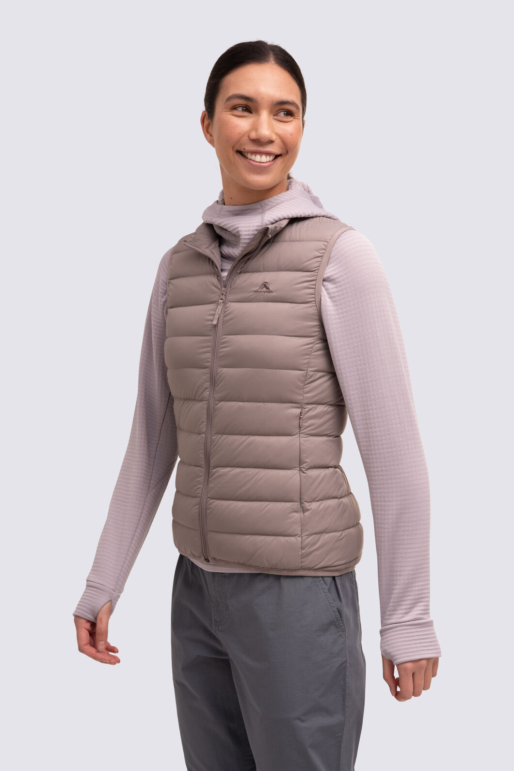 Macpac Women's Uber Light Down Vest ♺, Shale, hi-res