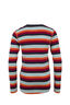Macpac Kids' 220 Merino Long Sleeve Top, Orange Stripe, hi-res