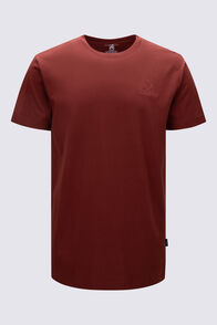 Macpac Men's Vintage Embroidered Fairtrade Organic Cotton Short Sleeve T-Shirt, Fired Brick, hi-res