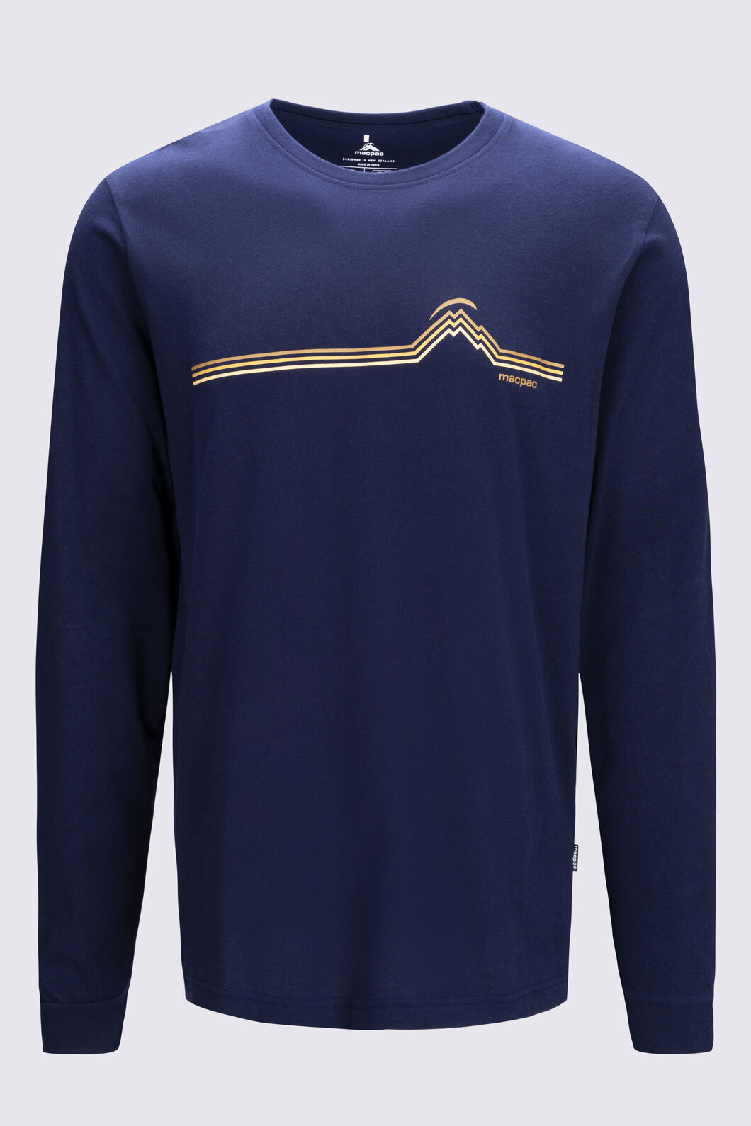 Macpac Men's Mountain Beat 2.0 Long Sleeve T-Shirt, Baritone Blue, hi-res