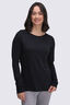 Macpac Women's Ella 180 Merino Long Sleeve T-Shirt, True Black, hi-res