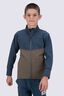 Macpac Kids' Moonlight Merino Jacket, Stone Grey Marle/Midnight Navy, hi-res