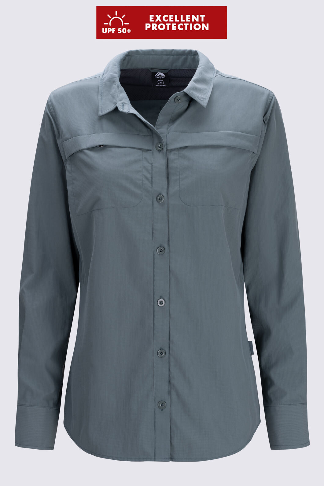 Macpac Women's brrr° Long Sleeve Shirt, Balsam, hi-res