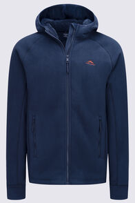 Macpac Mens Mountain Hooded Fleece Jacket, Navy Iris, hi-res