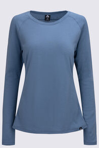 Macpac Women's Ella 180 Merino Long Sleeve T-Shirt, China Blue, hi-res