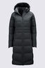Macpac Women's Aurora Long Hooded Down Coat, Black, hi-res