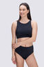 Macpac Women's Reversible High-Waisted Bikini Bottoms, Black/Tahitian Dream, hi-res