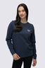 Macpac Women's Cameron Hut Fairtrade Organic Cotton Long Sleeve T-Shirt, Navy Marle, hi-res