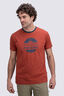 Macpac Retro Fairtrade Organic Cotton Tee — Men's, Barn Red, hi-res