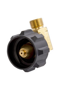 Gasmate Adaptor - BBQ (QCC) Valve to Camping (3/8" BSP) 90° Valve, None, hi-res
