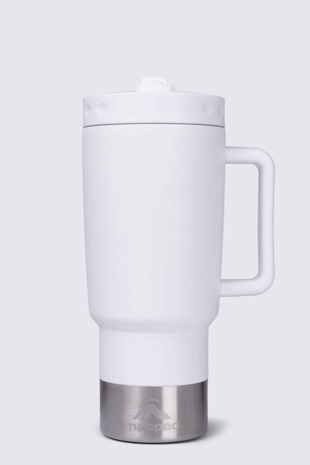 Macpac Insulated Travel Tumbler with Straw Lid — 880ml, Winter White, hi-res